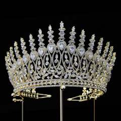 Luxury handmade cubic zircon pave setting crown