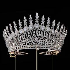Luxury handmade cubic zircon pave setting crown