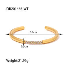18KG easy match stainless steel cuff bangle