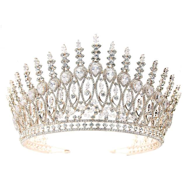 Luxury handmade cubic zircon pave setting crown