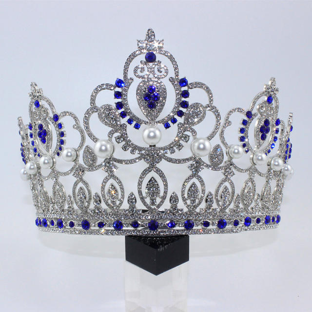 Baroque trend pearl diamond setting hollow crown