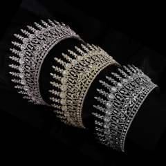 Luxury handmade cubic zircon pave setting crown
