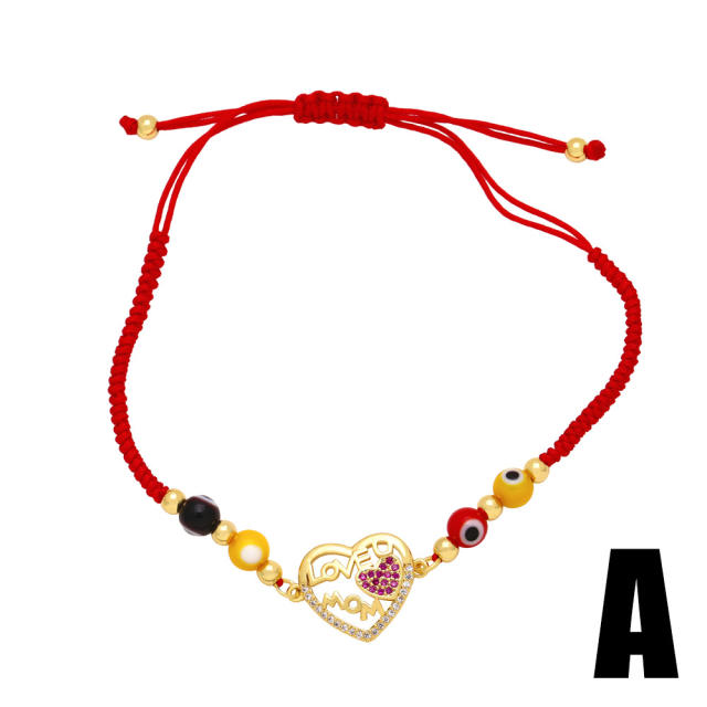 2023 evil eye beads string bracelet for mother's day