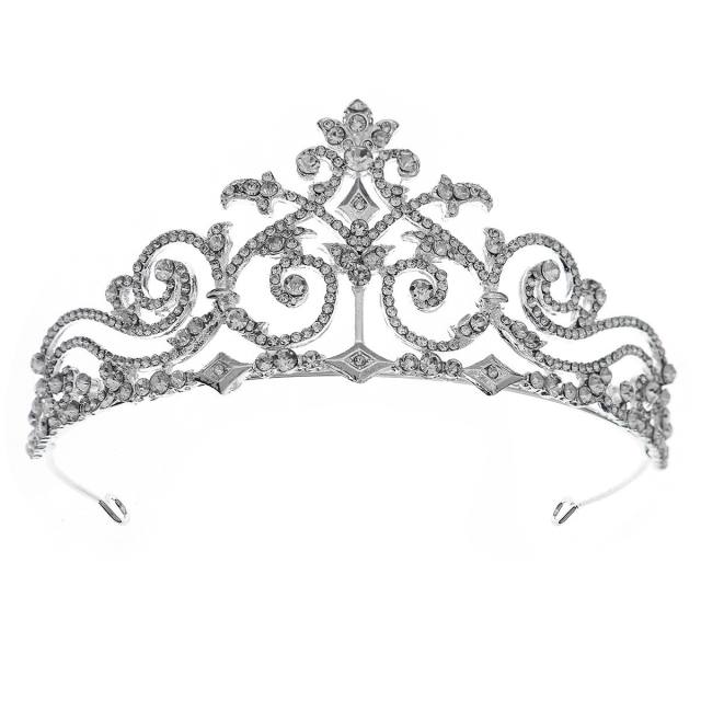 Concise easy match wedding diamond crown