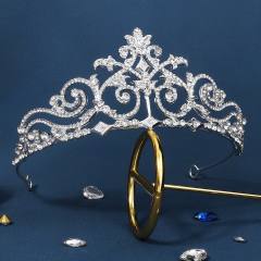Concise easy match wedding diamond crown