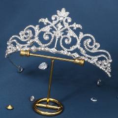 Concise easy match wedding diamond crown