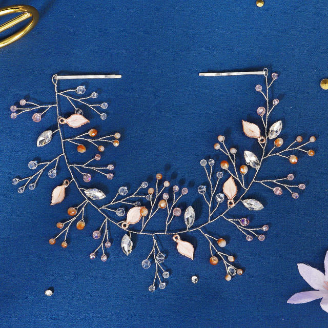 Korean fashion handmade leaf wedding hair pieces
