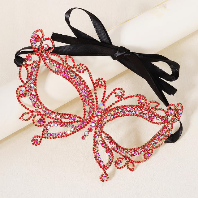 Handmade pave setting diamond mask for Masquerade ball