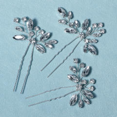 3pcs delicate crystal bridal hair pins