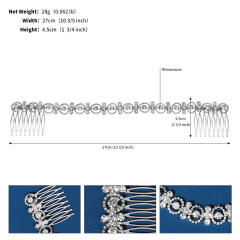 Elegant diamond bridal hair combs