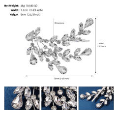Elegant cubic zircon sestting bridal hair pins
