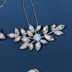 Korean fashion easy match rhinestone bridal hair pins set