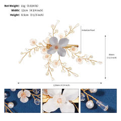 Elegant flower handmade duckbill hair clips