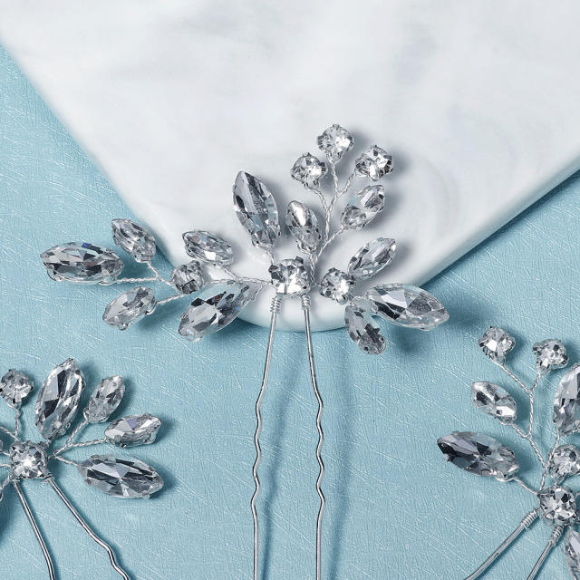3pcs delicate crystal bridal hair pins