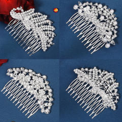 Occident fashion pave setting rhinestone bridal hair combs