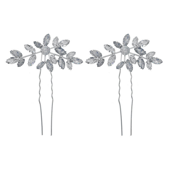 Korean fashion easy match rhinestone bridal hair pins set