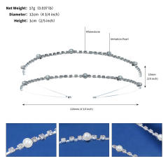 Concise two layer diamond headband