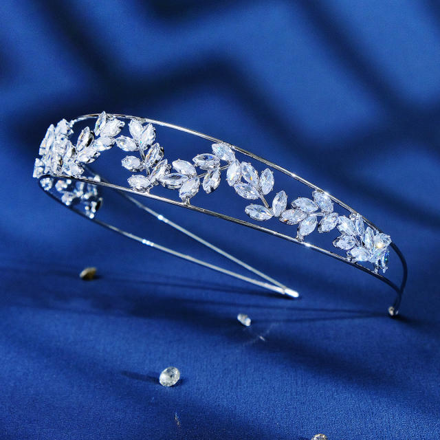 Korean fashion ins cubic zircon headband for wedding