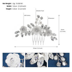 Occident fashion silver color flower bridal hair combs