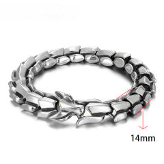 Hiphop the dragon head chain bracelet for men