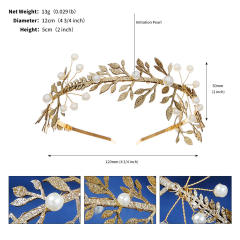 Baroque gold leaf headband