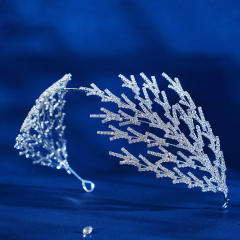 INS pave setting rhinestone luxury wedding headband