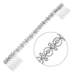 Elegant diamond bridal hair combs