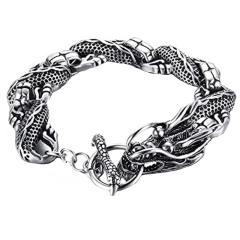 Popular silver twist chain bracelet for men