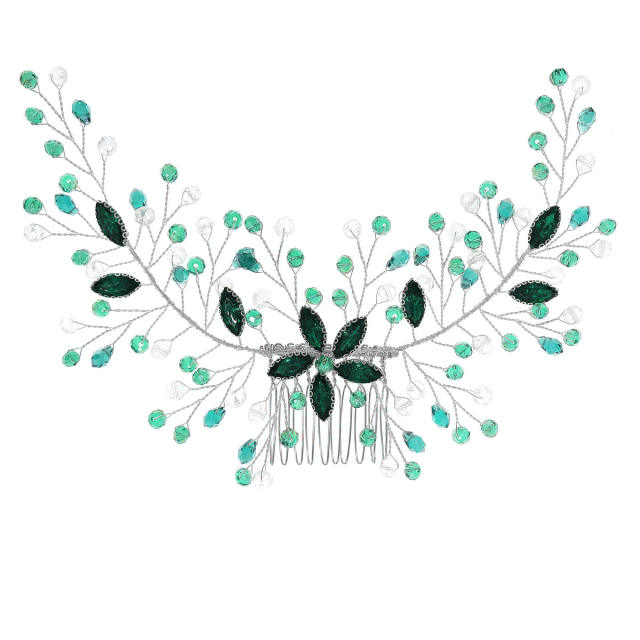 Occident fashion colorful crystal beads hair combs