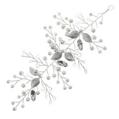 Handmade pearl crystal beads bridal hair pieces
