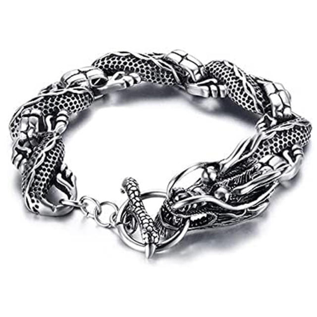 Popular silver twist chain bracelet for men