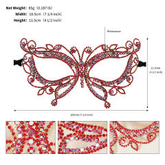 Handmade pave setting diamond mask for Masquerade ball