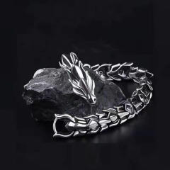 Hiphop the dragon head chain bracelet for men