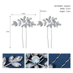 Korean fashion easy match rhinestone bridal hair pins set
