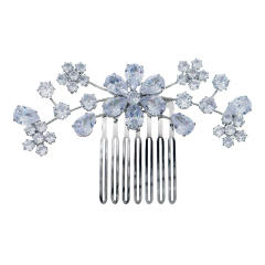 Elegant cubic zircon flower bridal hair combs