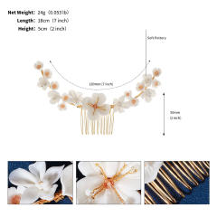 Korean fashion white color flower bridal hair combs