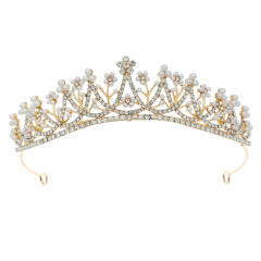 Luxury sweet tiny pearl bead diamond headband