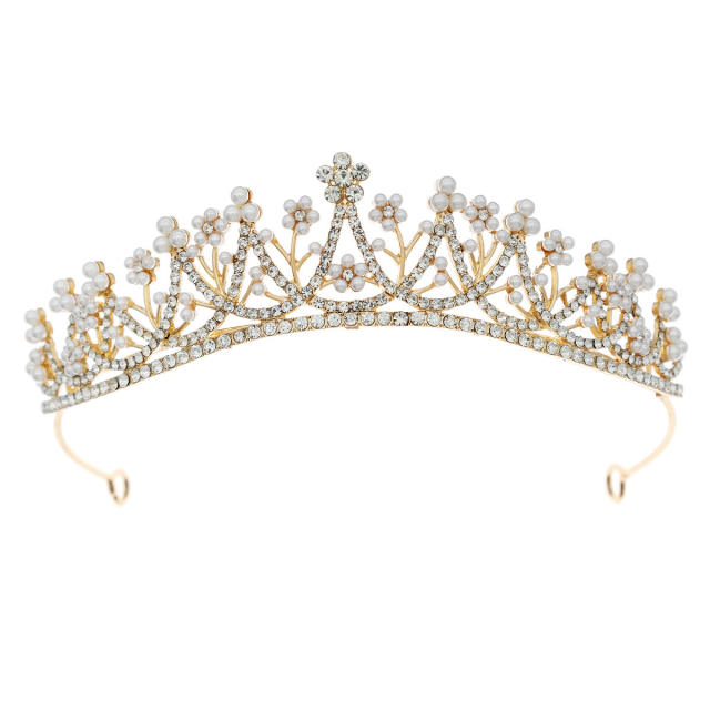 Luxury sweet tiny pearl bead diamond headband