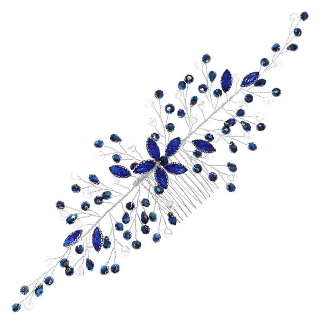 Occident fashion colorful crystal beads hair combs