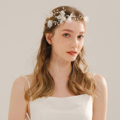 Spring design natural white flower handmade bridal hair pieces