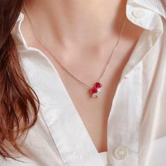 Luxury faux ruby statement jewelry set