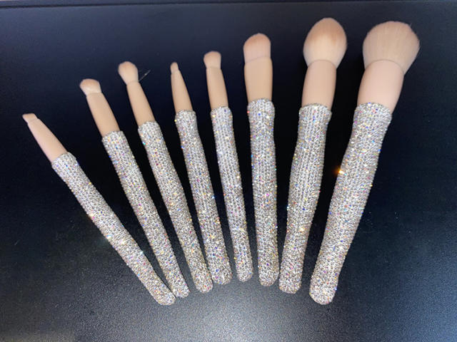 8pcs set delicate diamond makeup brushes set