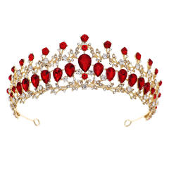 Baroque color glass crystal statement crown