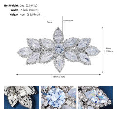 Korean fashion diamond flower french barrette hair clips