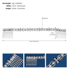 Elegant diamond bridal hair combs