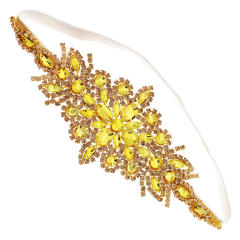 Handmade color cubic zircon elastic headband