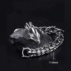 Hiphop the dragon head chain bracelet for men