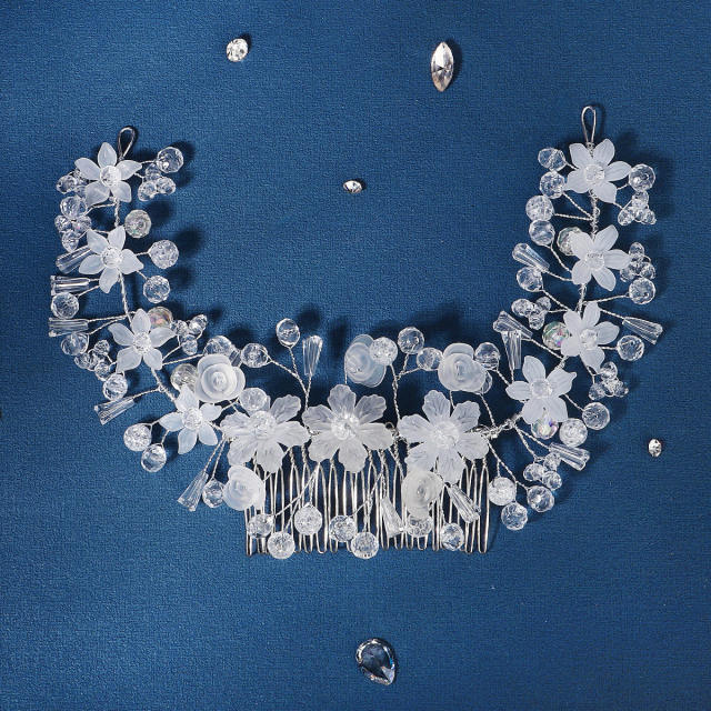 Occident fashion handmade crystal beads bridal hair combs