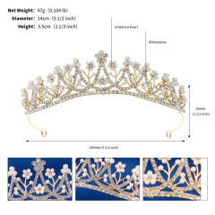 Luxury sweet tiny pearl bead diamond headband