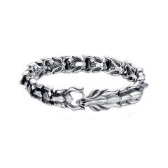 Hiphop the dragon head chain bracelet for men